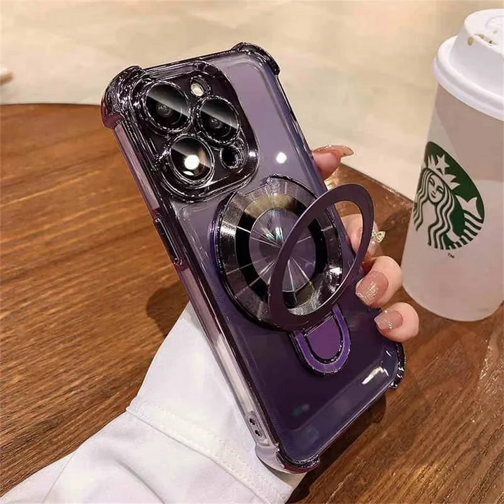 Høy magnetisk iPhone-hülle med MagSafe-Stander og Stoßschutz