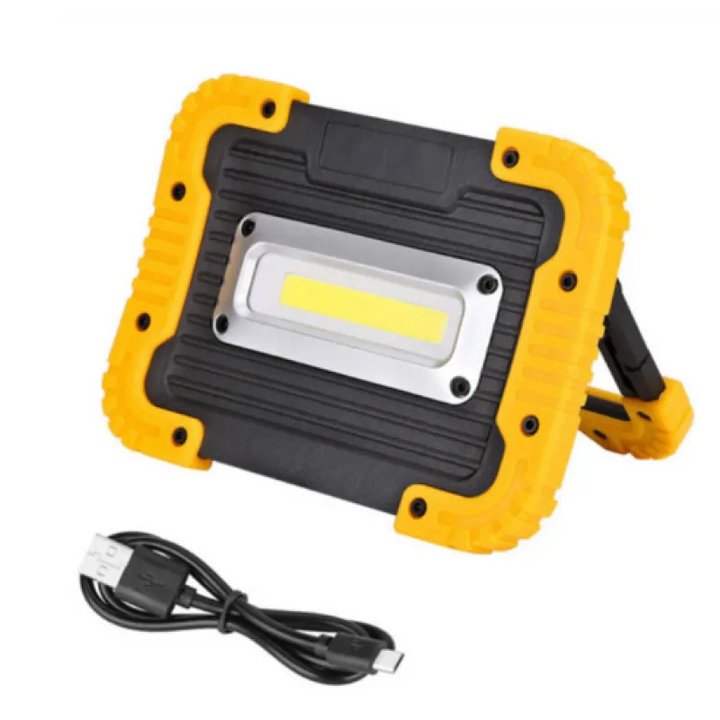 Skanto | Oppladbart LED Byggespotlight – Bærbar Arbeidslys med USB og Holdbart Hus