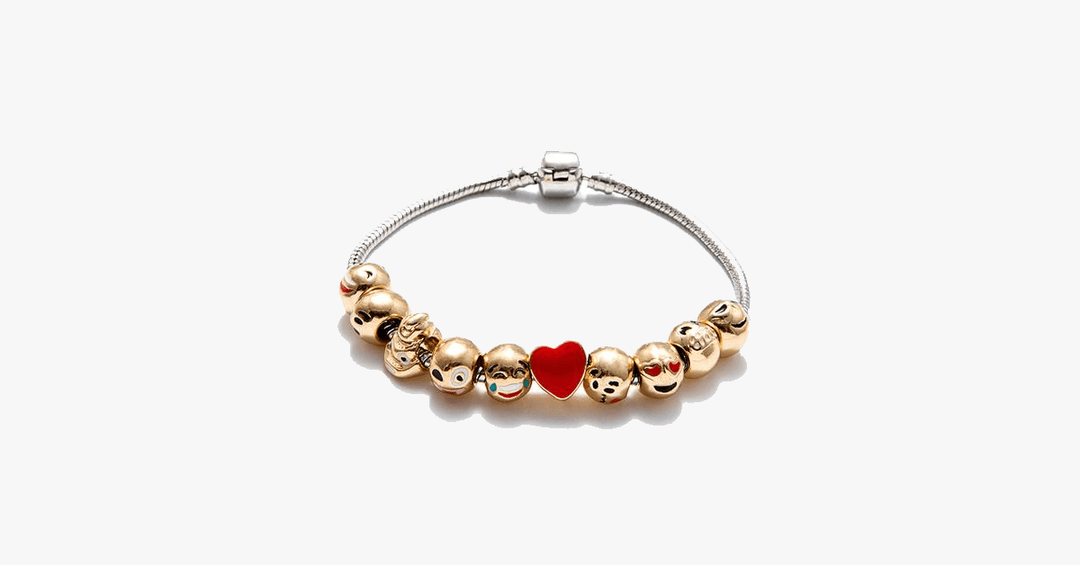 Skanto | Emotikonarmbånd - Uttrykkelig charmsarmbånd for ditt quirky utseende