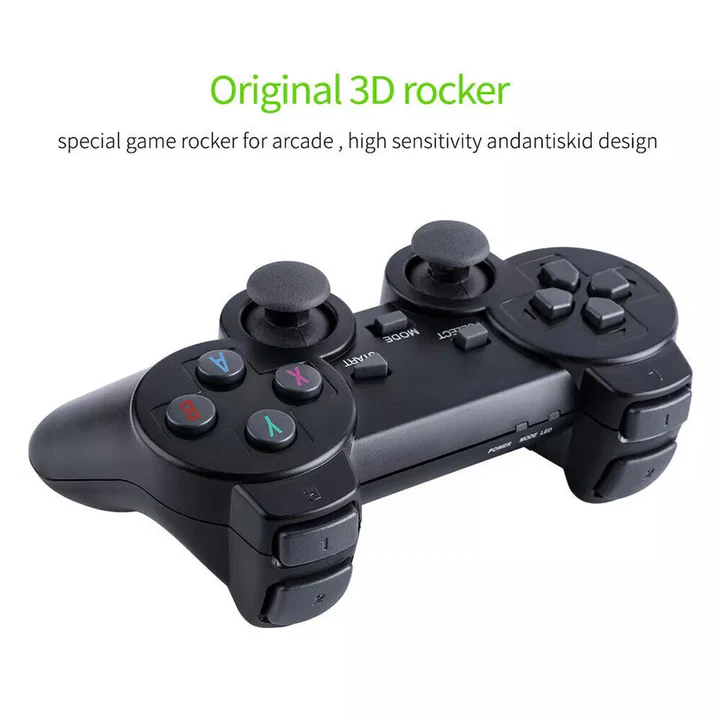 Skanto | HDMI 4K TV Spill Sticks Konsoll | 64GB med 20 000+ Retro Spill & 2 Trådløse Spillkontrollere