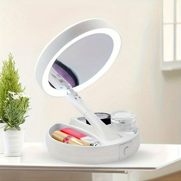 GlowMirror - Bærbar Sminkespeil med LED Skanto