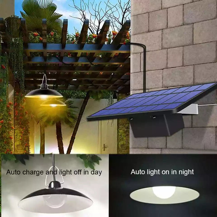 SolarDuo LED Lamp Sett på Solenergi med Fjernkontroll | Skanto