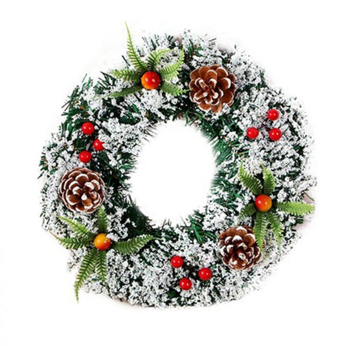 Skanto | Jule Flocket Krans Dekorasjon 20CM, 30CM, 40CM