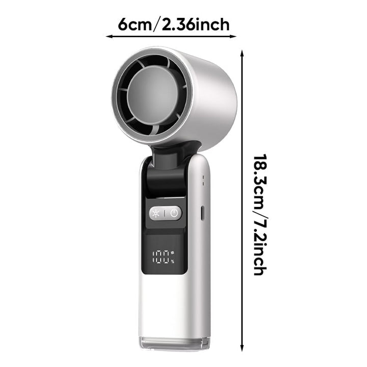 Folding Mini Håndholdt Høyhastighets USB Oppladbar Turbo Vifte | Skanto