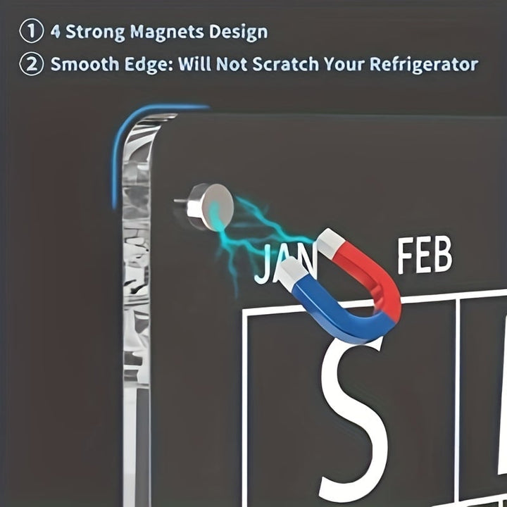 Skanto | Magnetisk timeplanlegger for kjøleskap [Permanent gjenbrukbar]