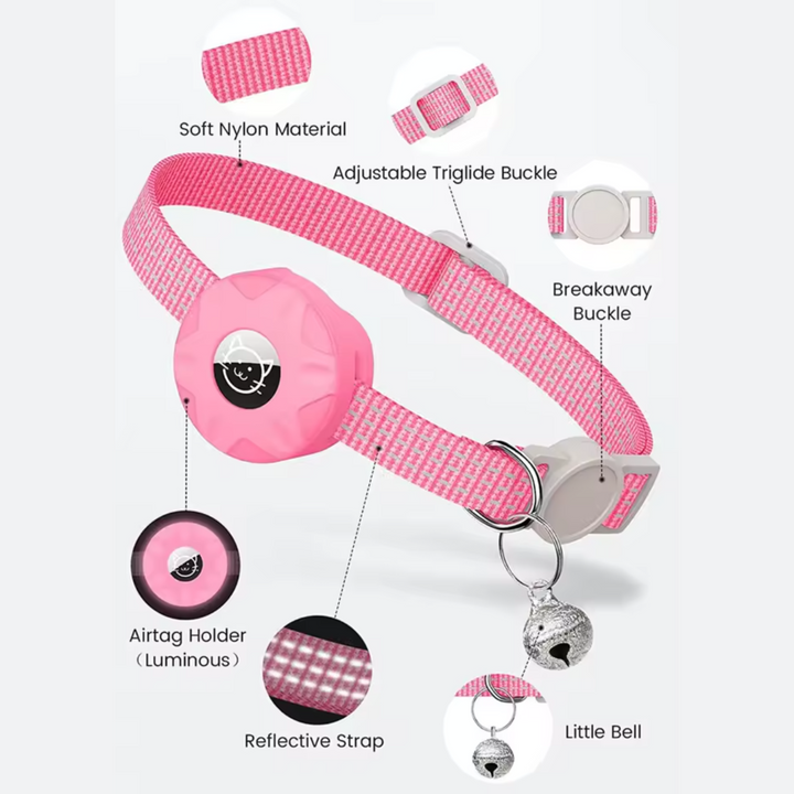 Skanto | Katt- og hundesikkerhetssett – Smart hunde- og katte tracker med reflekskrage