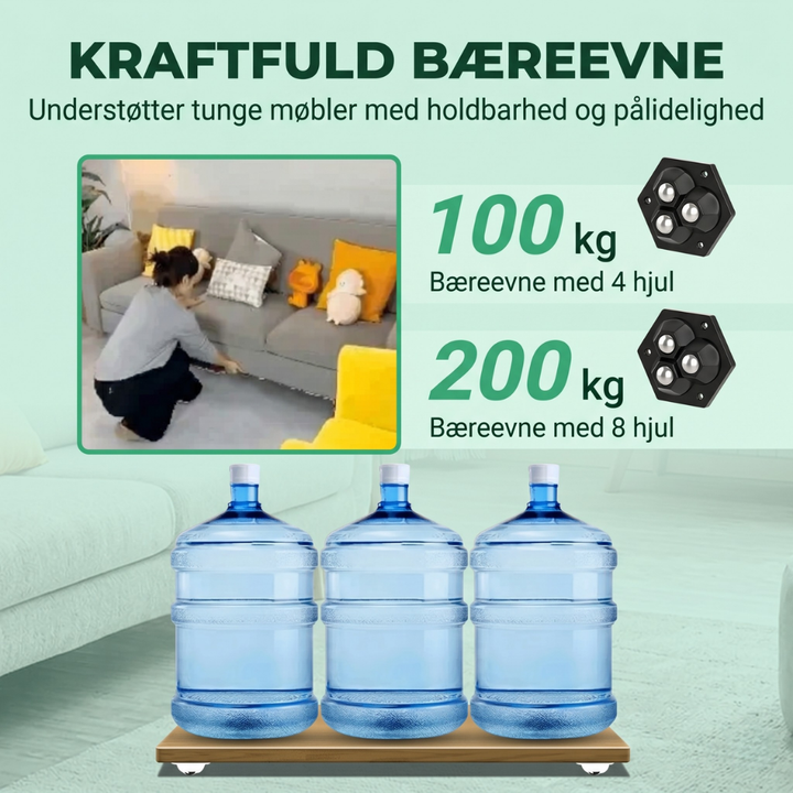 TriGlide 360° møbelhjul med lager | Skanto