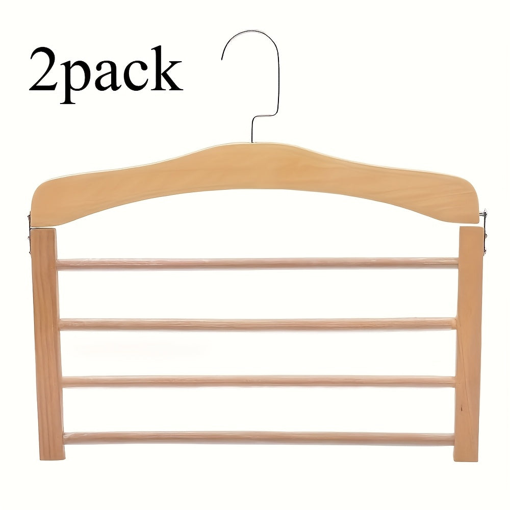 Wood Pants Hanger Multi-Layer 2 Piece Set | Skanto