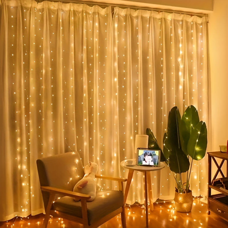 Skanto | Fairy Lights Curtain Varm Hvit LED USB Sett