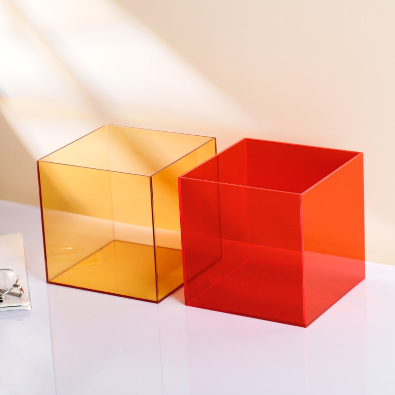 Gjennomsiktig fargeakrylbox støvbeskyttelse Lego integrert modell hånddisplay lagringsboks