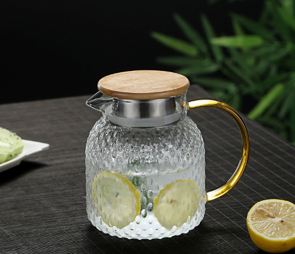 Skanto | Oppvarmet glass-kaldvannskaraff med rismønster