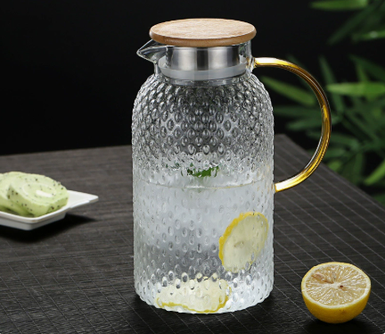 Skanto | Oppvarmet glass-kaldvannskaraff med rismønster