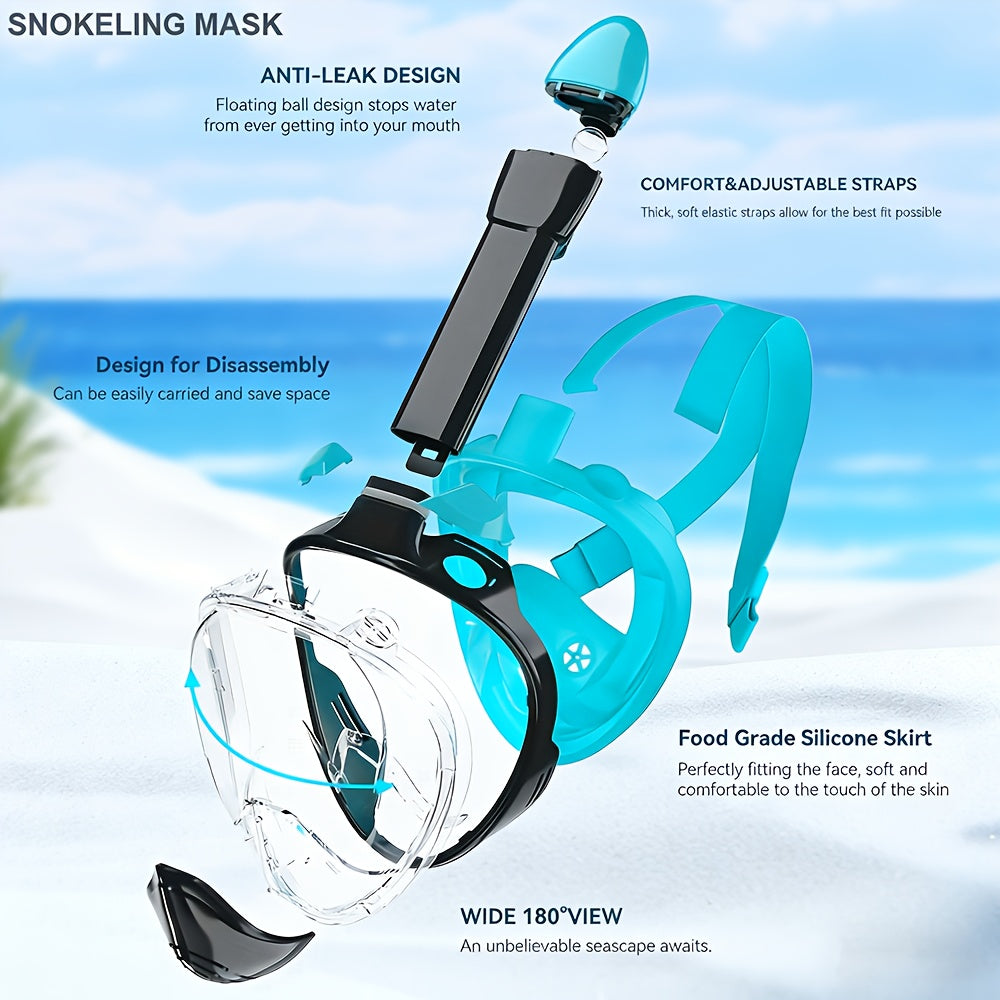 Full-face snorkelmaske med 180° synlighet | Skanto