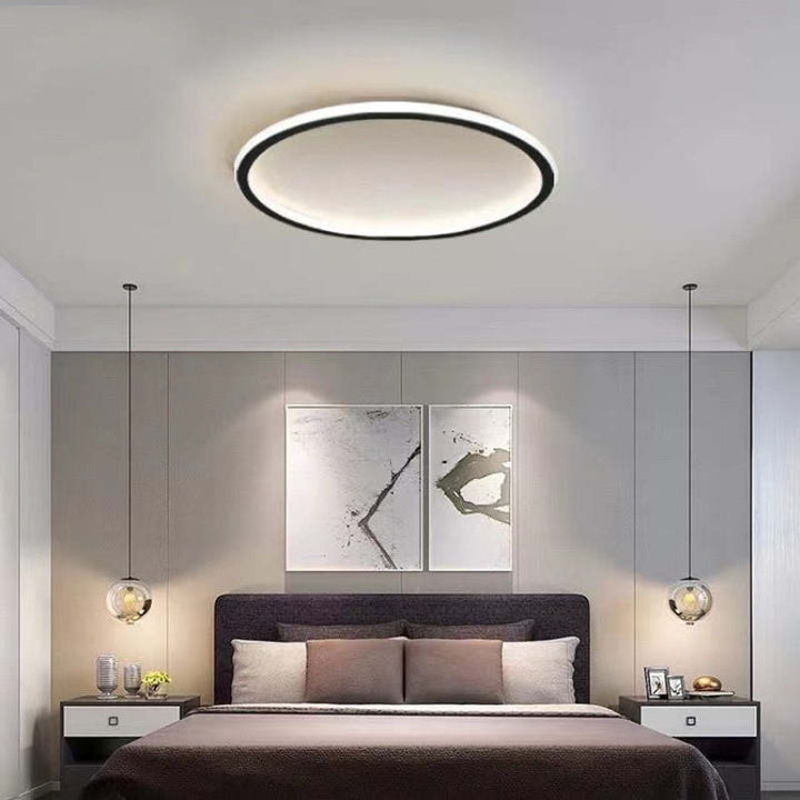 LunaNova – Moderne LED-taklampe i metall/akryl for stue og soverom, ack/Hvit design