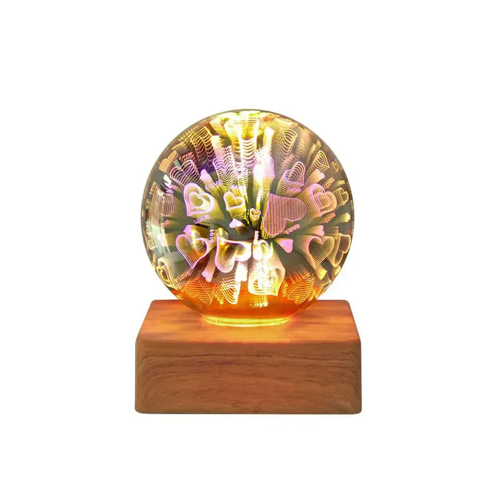 Elegant Crystal Ball Lampe med 3D Effekt Skanto