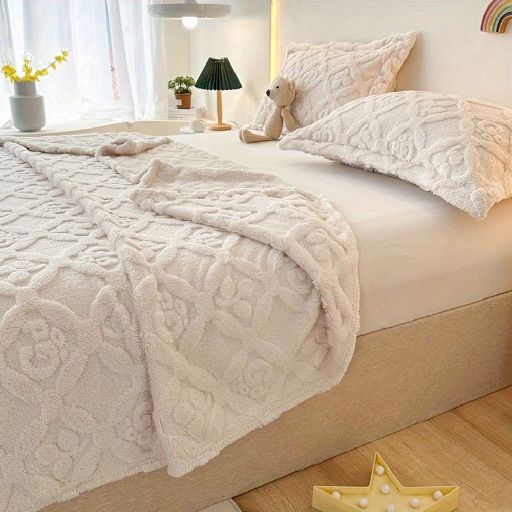 Skanto | Bladbroderi Fleece Vinterteppe