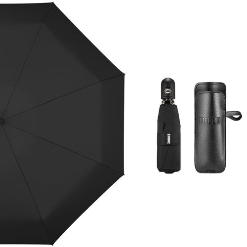 Skanto | Super Portable Auto Åpne/Lukke Vindresistent Paraply med 12 Ribber, 5-Fold & Ergonomisk Håndtak