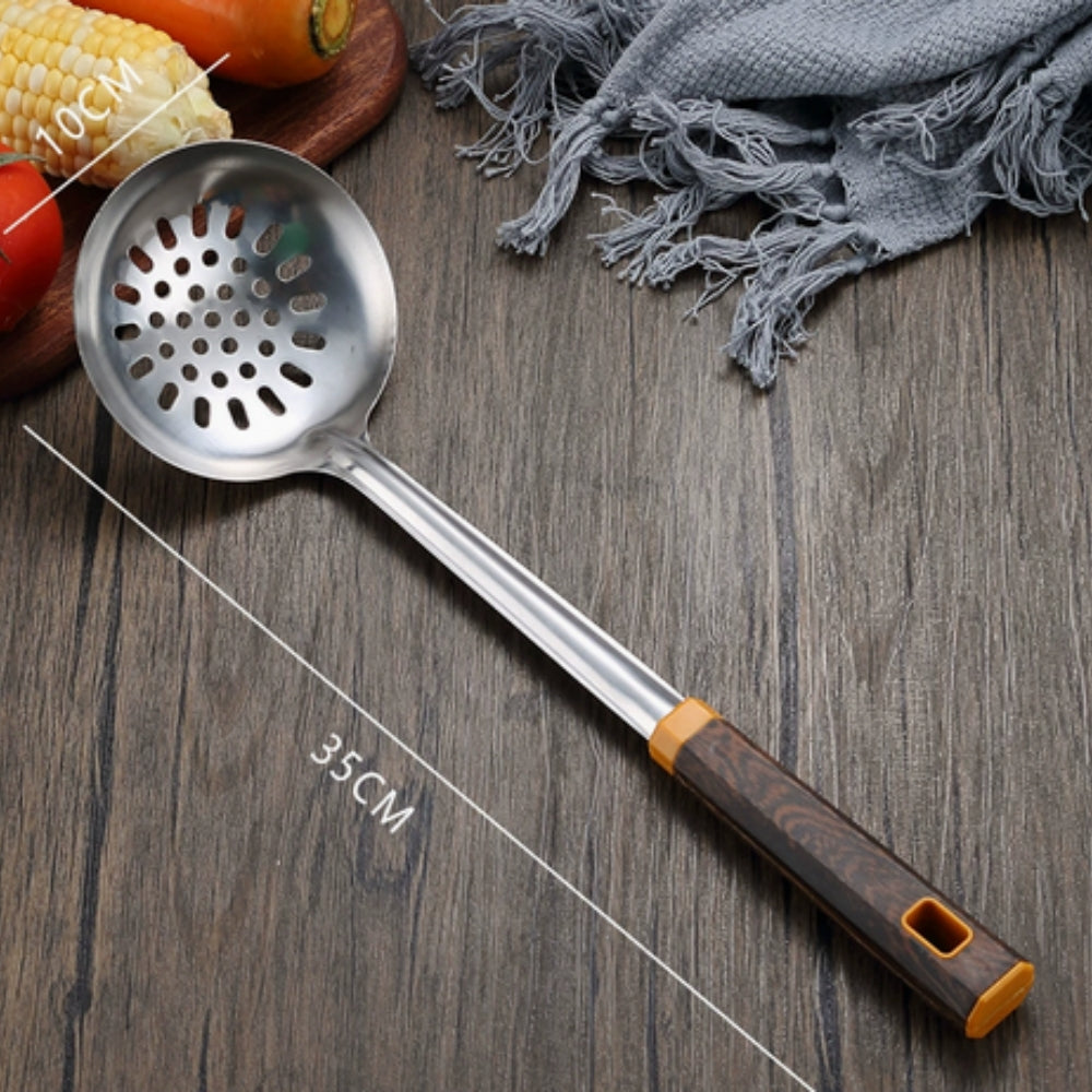 Skanto | Wood Grain Rustfritt Stål Kjøkkenutstyr | 6pcs Sett