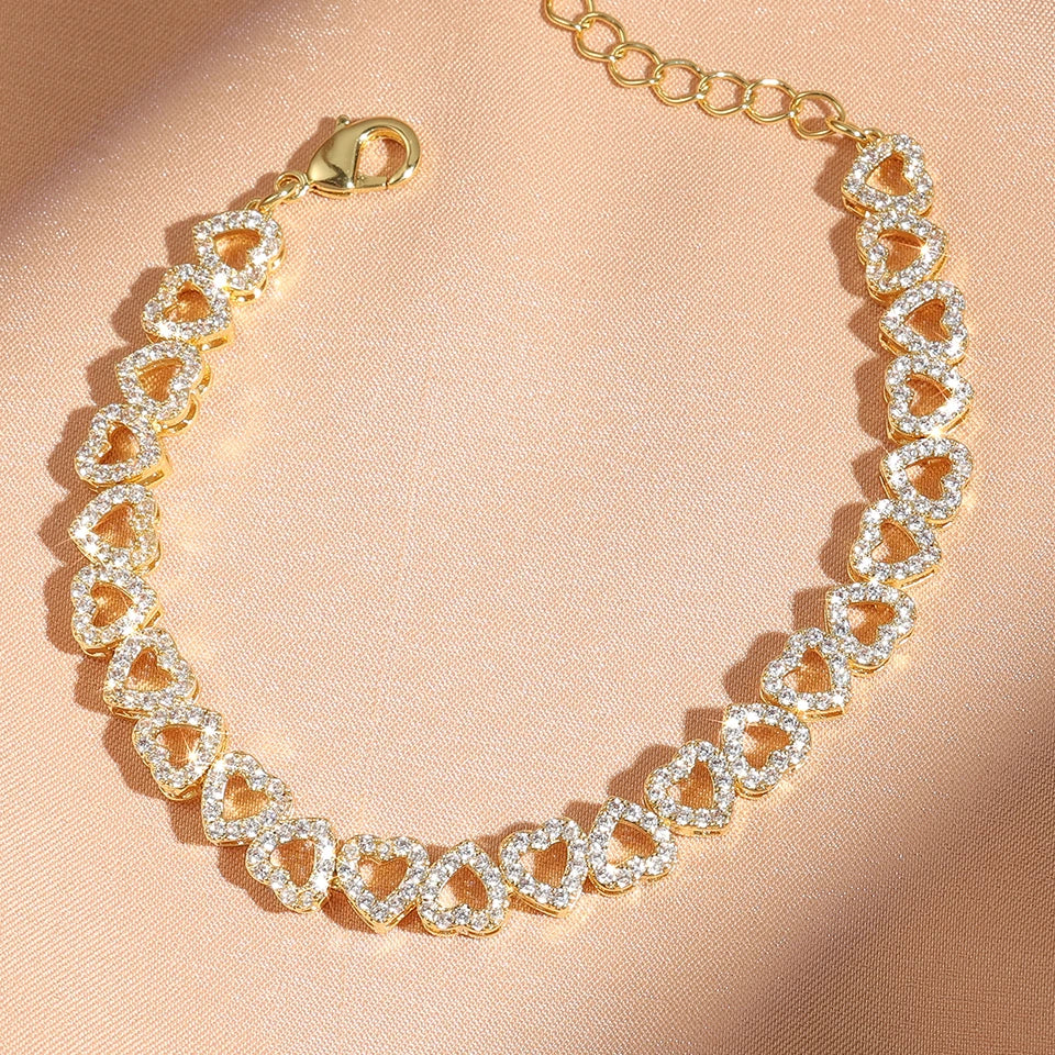 Skanto | Love Hearts Diamant Armbånd