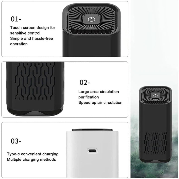 Skanto | USB Bil Luftrenser med HEPA Filter