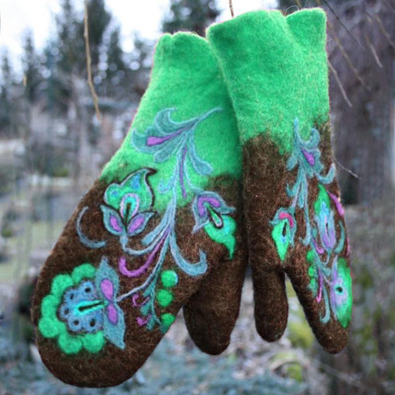 Håndvarmer med juleblomst broderi | Skanto