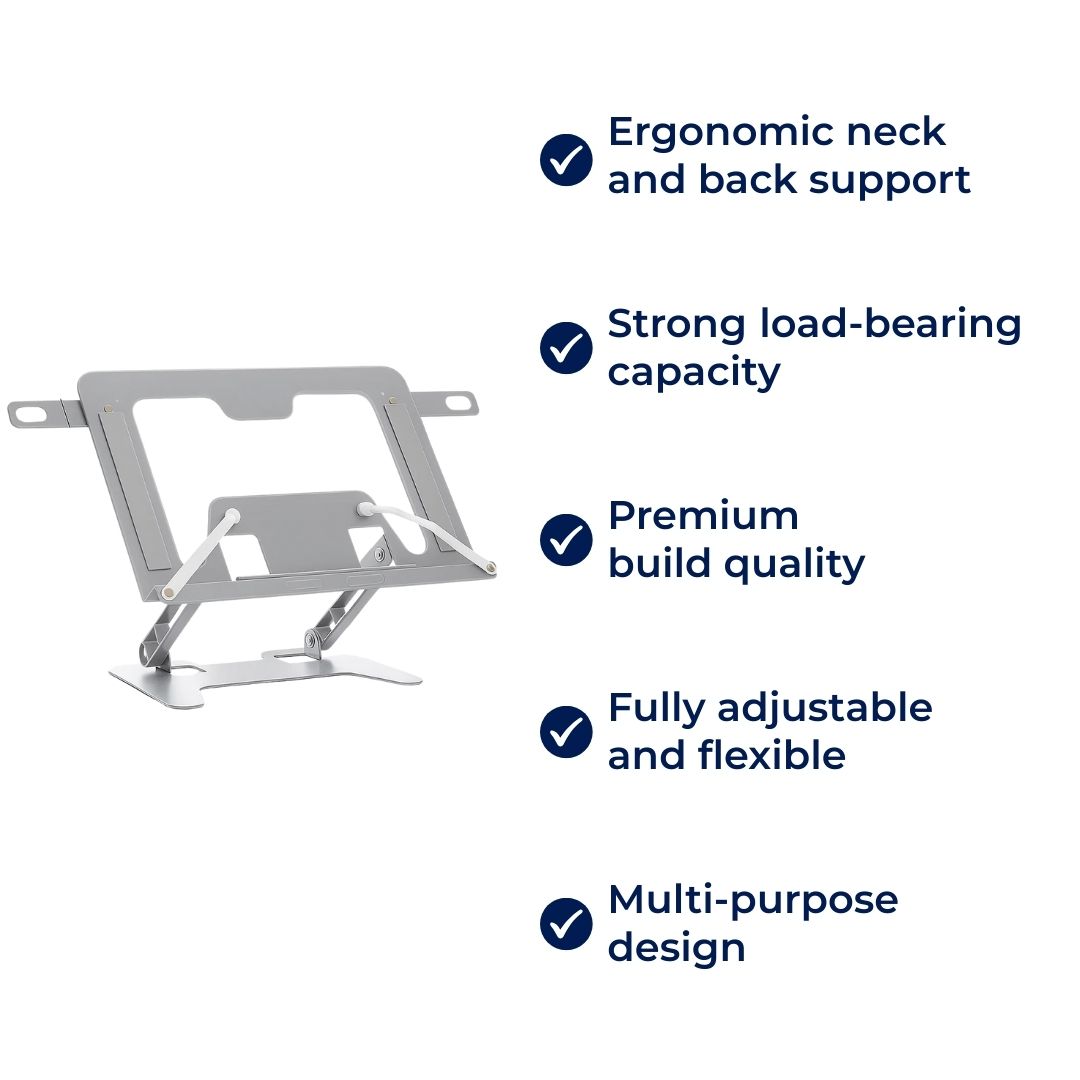 ReadEase | Justerbart Lese Stativ – Ergonomisk Nakkeavlastning – Sammenleggbart Kompakt Design – For Hjem, Kontor & Skrivebord Komfort Skanto