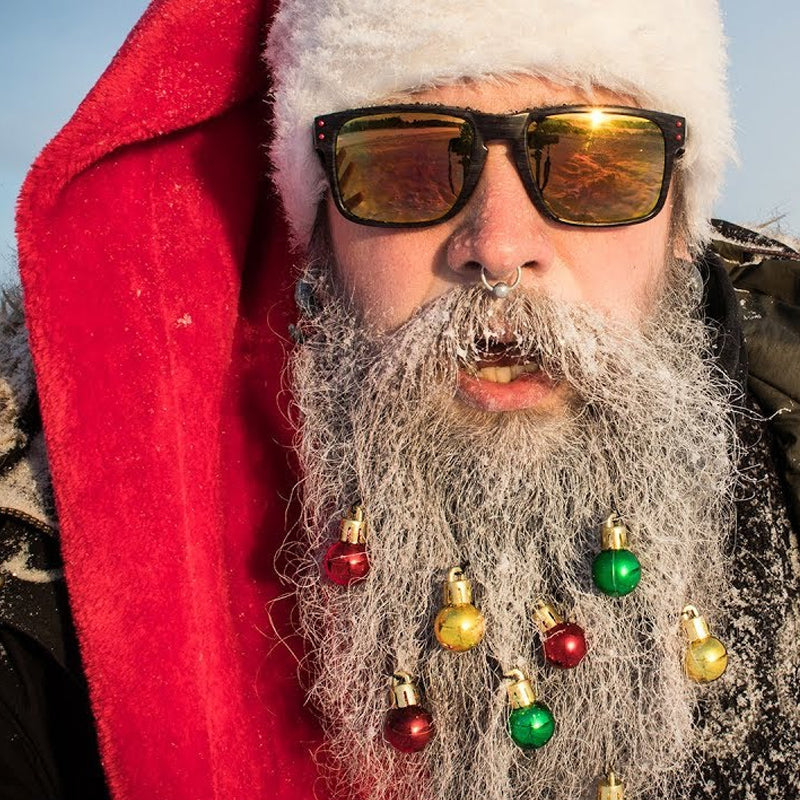 Skanto | Glitrende Skjegg Juledekorasjon Klokker