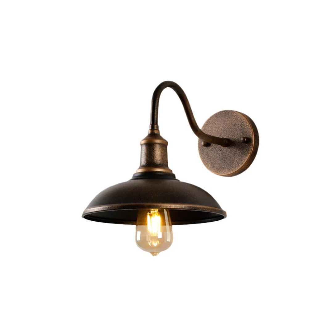 Skanto | Antikk Messing IP65 Vanntett Utendørs Vegglampe