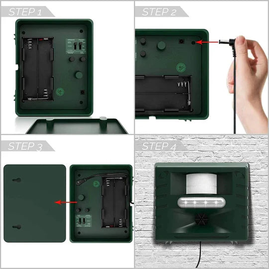 Skanto | Tretute Ultrasonic Repeller for Effective Bird Control - Get Rid of Woodpeckers
