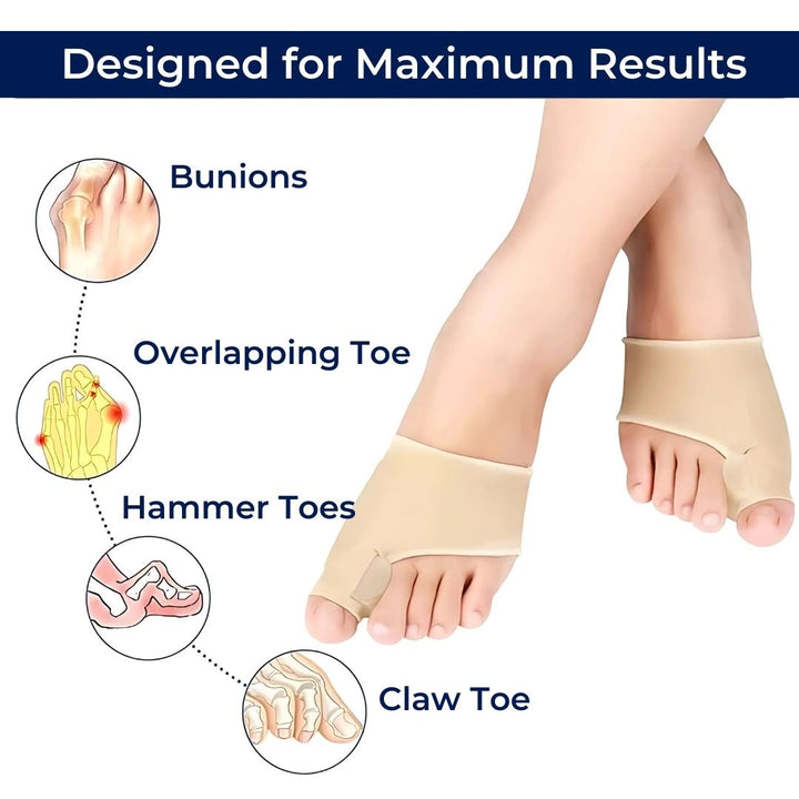 AlignWell Hallux Valgus Korrigerings Tå Separator | for Storetå Rejustering og Smertelindring – Ikke-Invasiv Løsning for Hallux Valgus Skanto