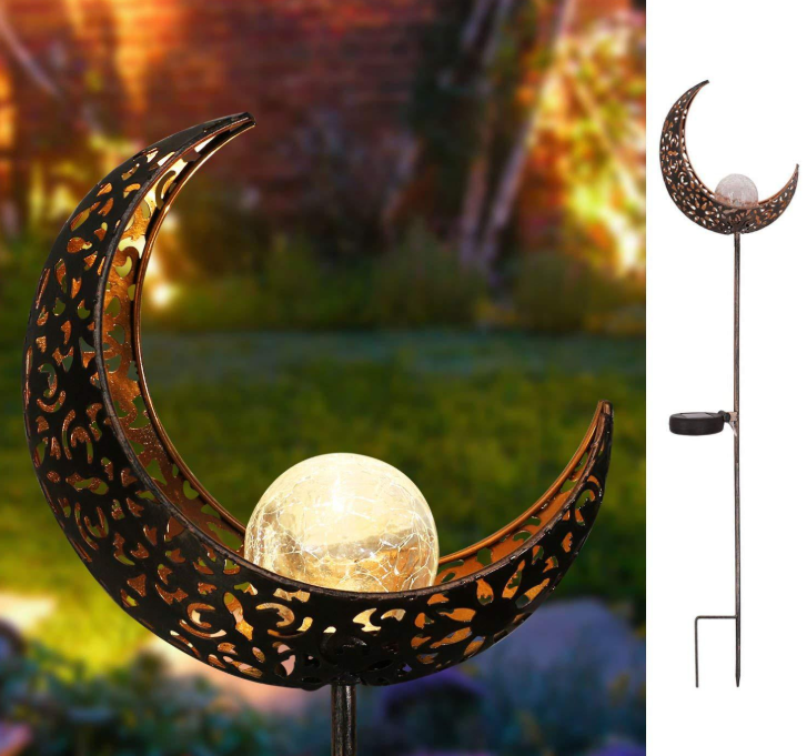 Skanto | Solhagen Lys laget av Metall – Vanntett LED Design i Måne, Flamme, Sol eller Stjerneform