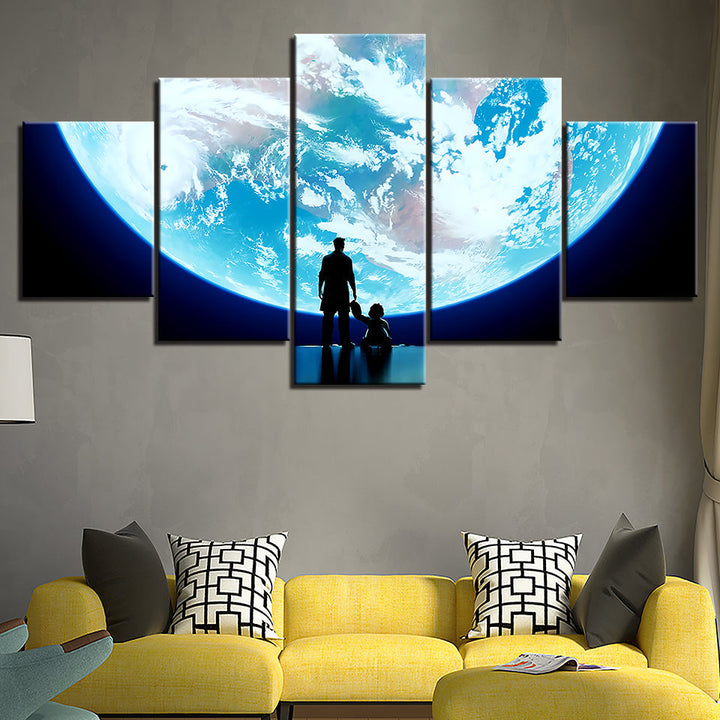 Big, Big World - Lerret Veggkunst Maleri | Skanto