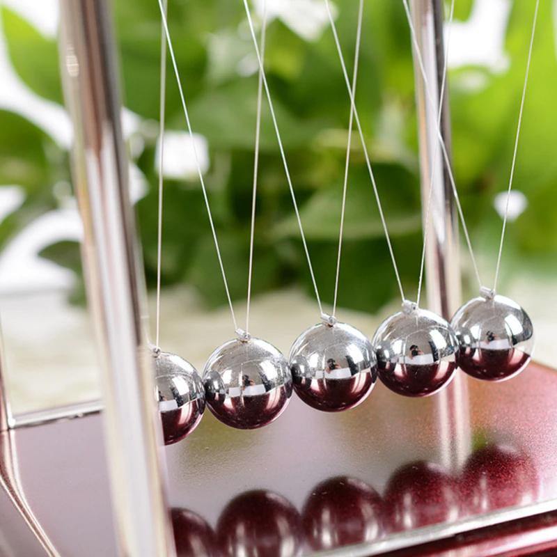 Norvo | Newton'S Cradle Skrivebordsleketøy For Fysikkdemonstrasjon, Kompakt Stål Stressavlastnings Skrivebords Tilbehør