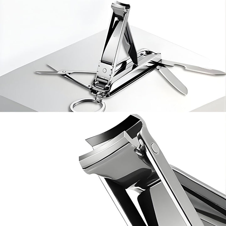 Funksjon Nail Clipper Tool – 6-i-1 Grooming Gadget – Premium Rustfritt Stål – Kompakt Reisebærer for Travle Profesjonelle Skanto