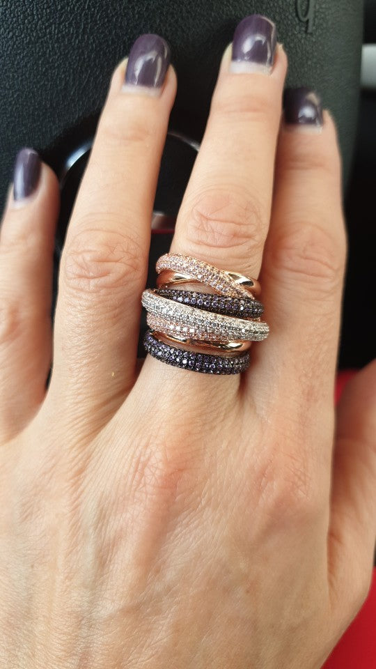 Skanto | Monaco Design Luksuriøs Statement Stabil Ring For Kvinner
