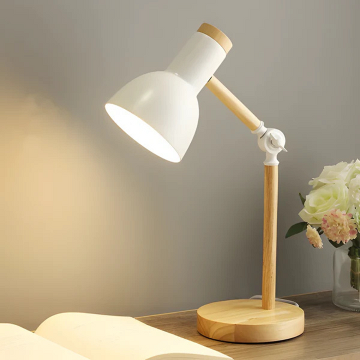 Skanto | Justerbar Macaron LED Bordlampe Laget av Tre
