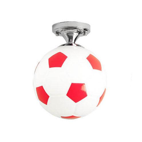 Skanto | SportLume Kreativ Taklampe | Basketball & Fotball Design | Halvmontert | Glasslampe