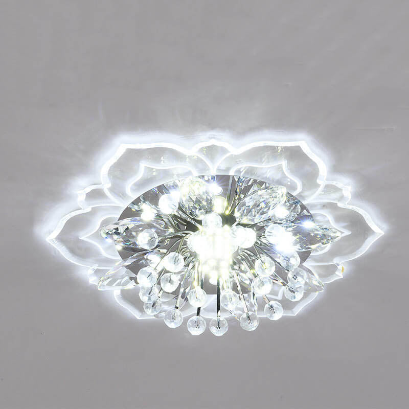 Skanto | GlowPetal LED Krystall Taklampe | Blomsterformet | Moderne Design | Energisparende | Dekorativ Belysning