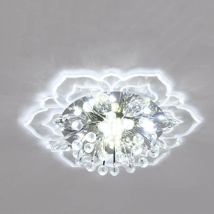 Skanto | GlowPetal LED Krystall Taklampe | Blomsterformet | Moderne Design | Energisparende | Dekorativ Belysning