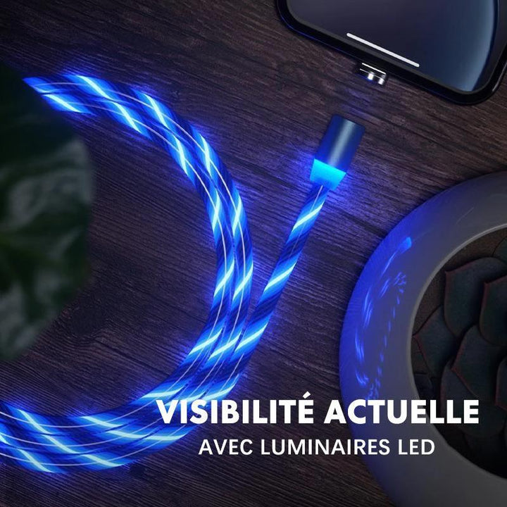 Magnetisk USB-ladekabel med LED | Skanto