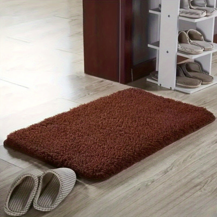 Ikke-glidende absorberende tykt pluss badematte