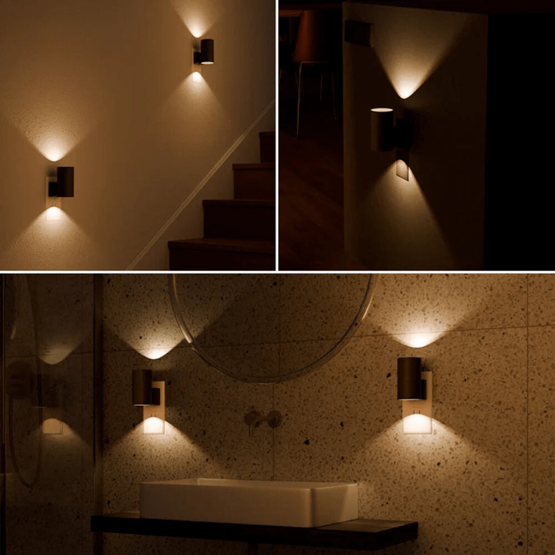 Skanto | Alova LED Plug-In Vegglampe – Dimmbar Sensorlampe for Gang, Trapper & Soverom