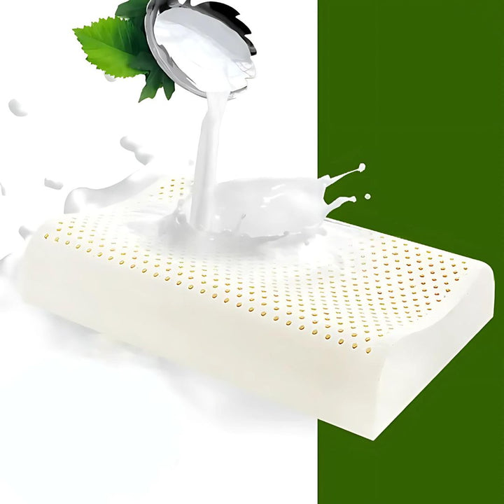 EcoNeck Comfort | 100% Naturlatex Ortopediskpute - for Nakke Smerte - Komfortabel og Støttende Pute - Bedre Søvn - Velvære Skanto