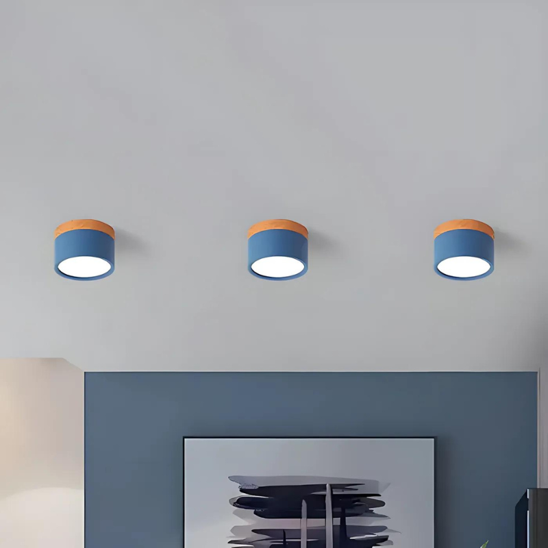 Sylinderformet LED taklampe for stilige gangområder | Skanto