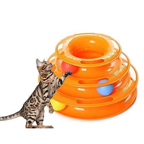 Tre-lags fargerik katt spor tårn leke | Skanto