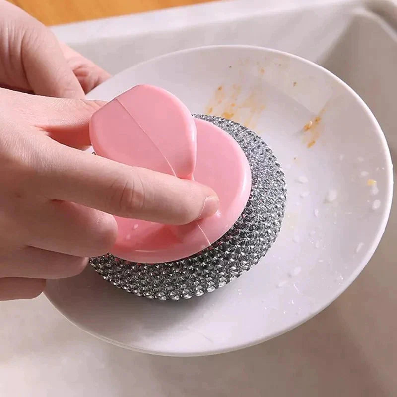 2 stk Wire Ball Dish Cleaning Brush Skanto