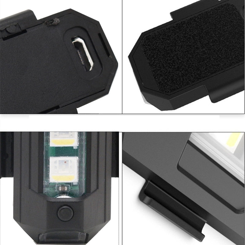 Skanto | 7 farger LED fly strobelys & USB-lading