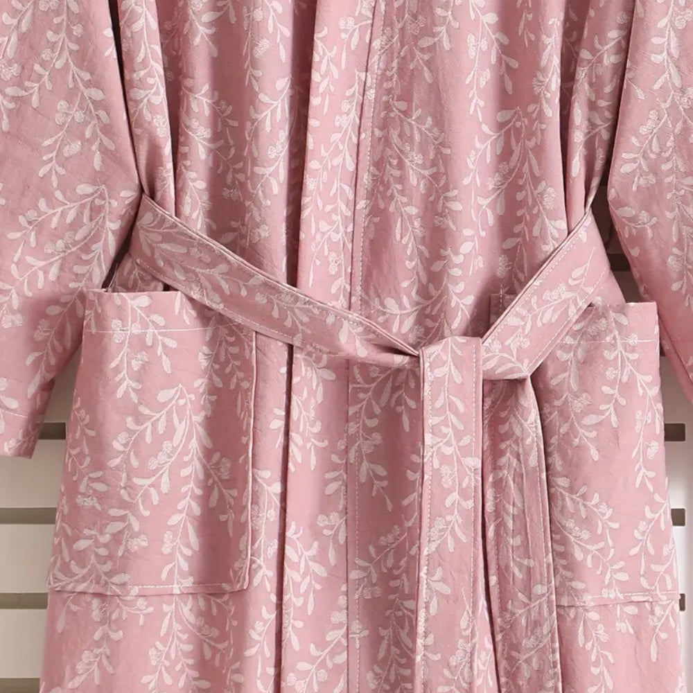 Skanto | Fjærlett Jacquard Bomull Badekåpe