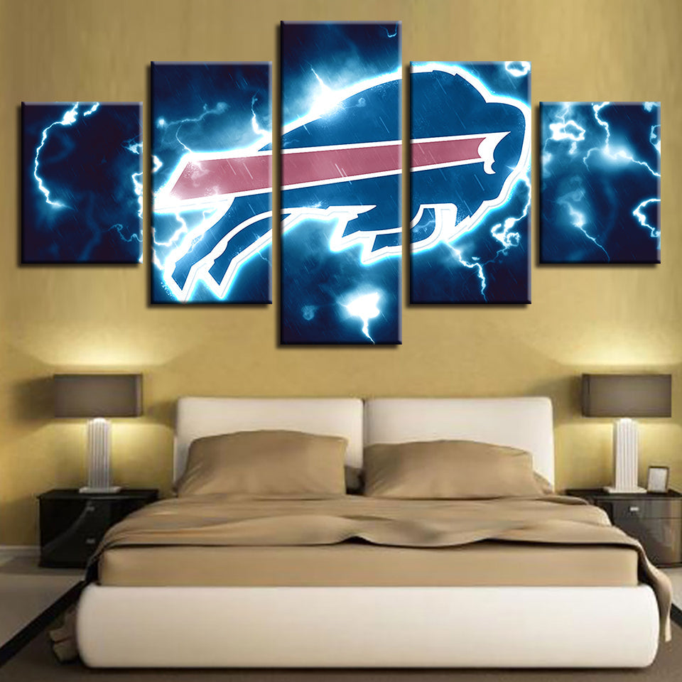 Raserte Buffalo Bills 5-delt lerretsbilde