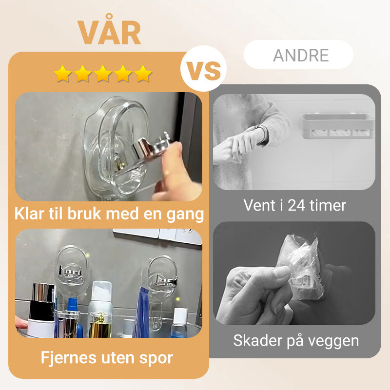 Skanto | Oppbevaringsstativ med sugekopp og dreneringshull